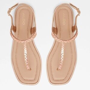 Aldo Women’s Rose Gold Rhinestone Gladiator Sandals- Size 6.5